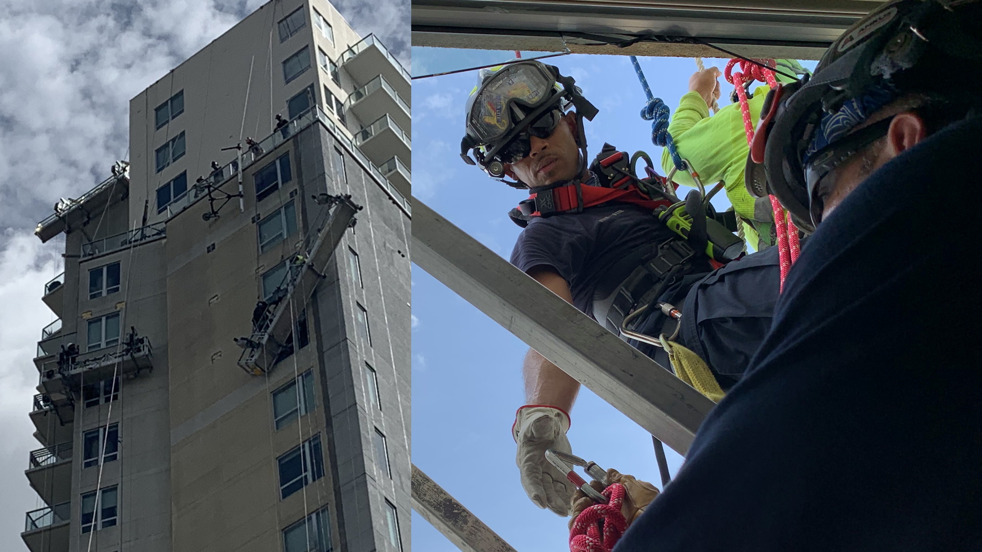 Rescatan en Houston a trabajadores hispanos atrapados en plataforma colapsada Rescatan en Houston a trabajadores hispanos atrapados en plataforma colapsada