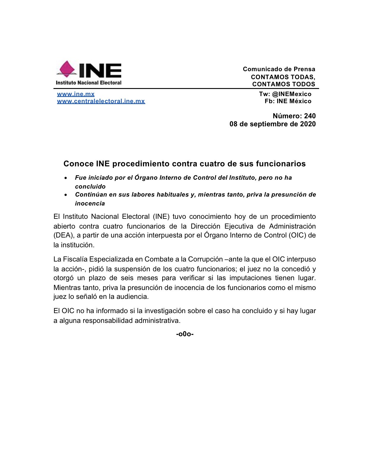 Vinculan a proceso a cuatro funcionarios del INE por uso indebido de atribuciones y facultades - ine-funcionarios