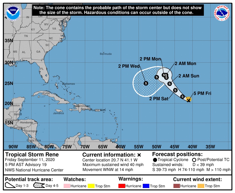 Amenazan tres ciclones en el Atlántico a Estados Unidos - posible-trayectoria-de-la-tormenta-tropical-rene