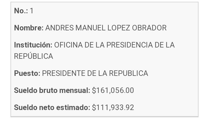 Aprueban diputados Ley de Remuneraciones para que ningún funcionario gane más que el presidente - salario-del-presidente-lopez-obrador