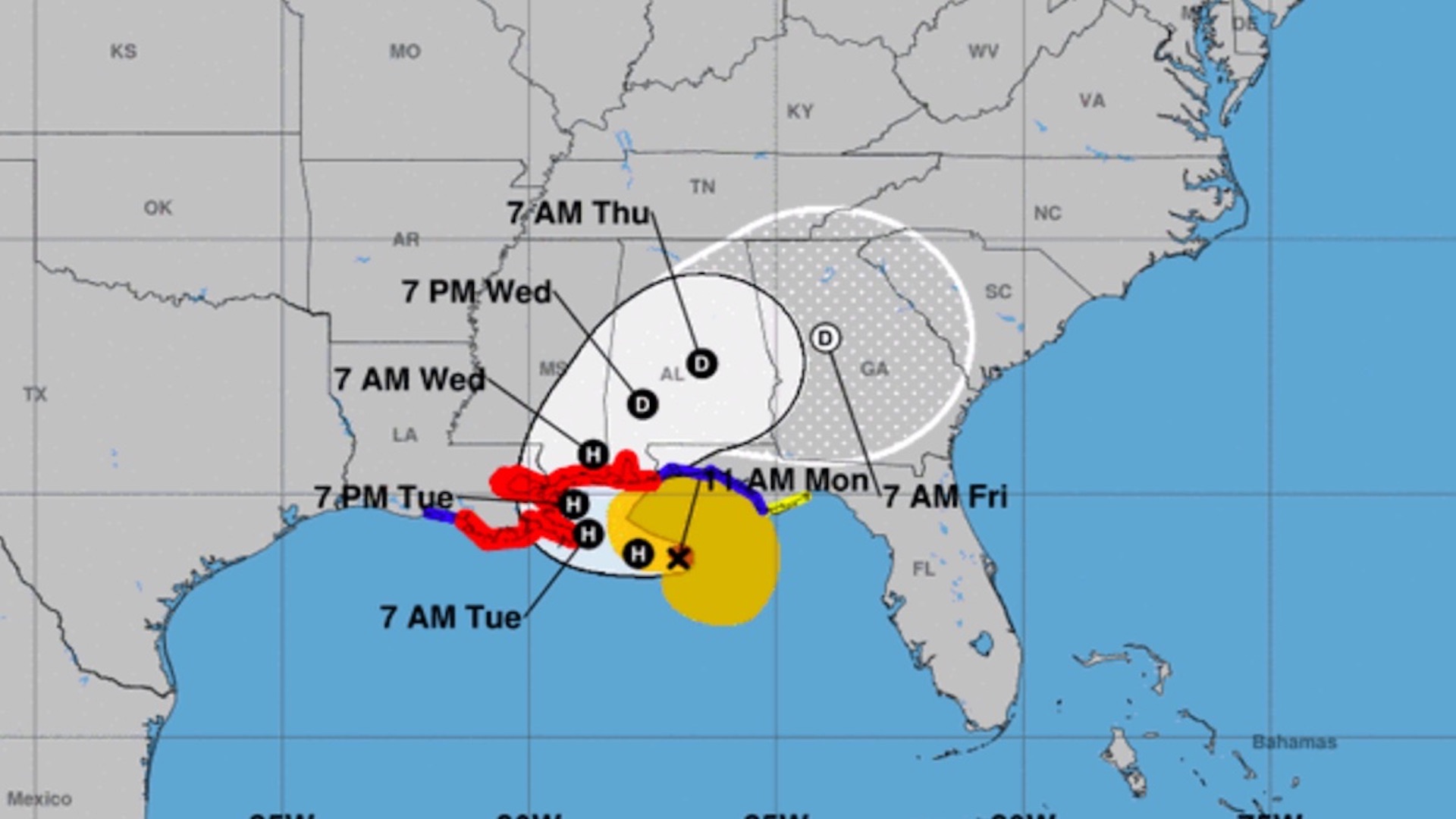 Sally se intensifica a huracán categoría 1; alerta en Luisiana por posible impacto