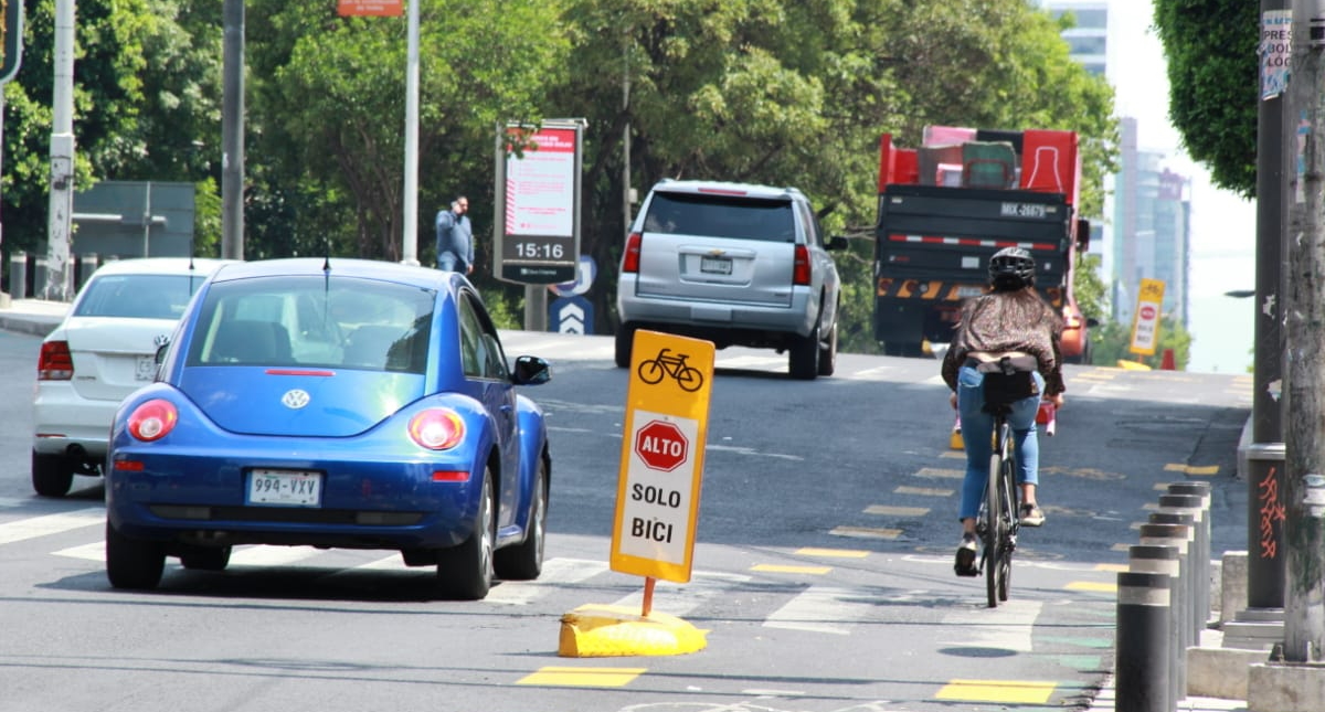 Regresa membresía semestral de Ecobici por Día Mundial Sin Auto - semovi-insurgentes-ciclovia-bicicletas-2