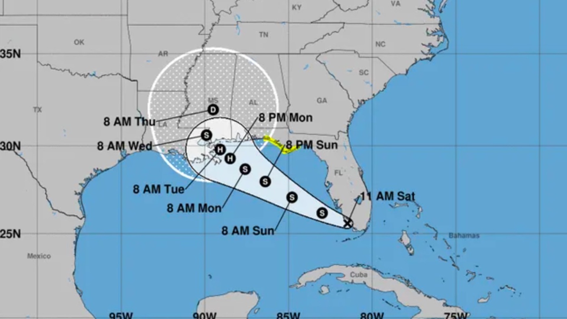Se forma la tormenta tropical Sally; se intensificará a huracán y podría impactar Nueva Orleans