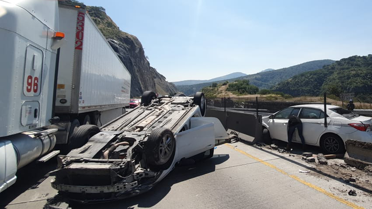 'El Mijis' sufre accidente sobre la México-Querétaro - accidente-que-sufrio-el-mijis-en-la-mexico-queretaro