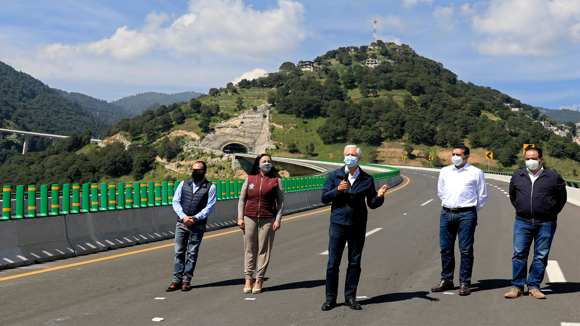 Inauguran autopista Toluca-Naucalpan; Edomex tiene potencial para ser el “centro logístico del país”, asegura Del Mazo