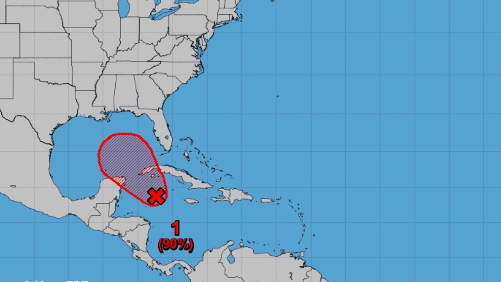 Vigilan zona de baja presión en el mar Caribe; podría convertirse en depresión tropical este fin de semana
