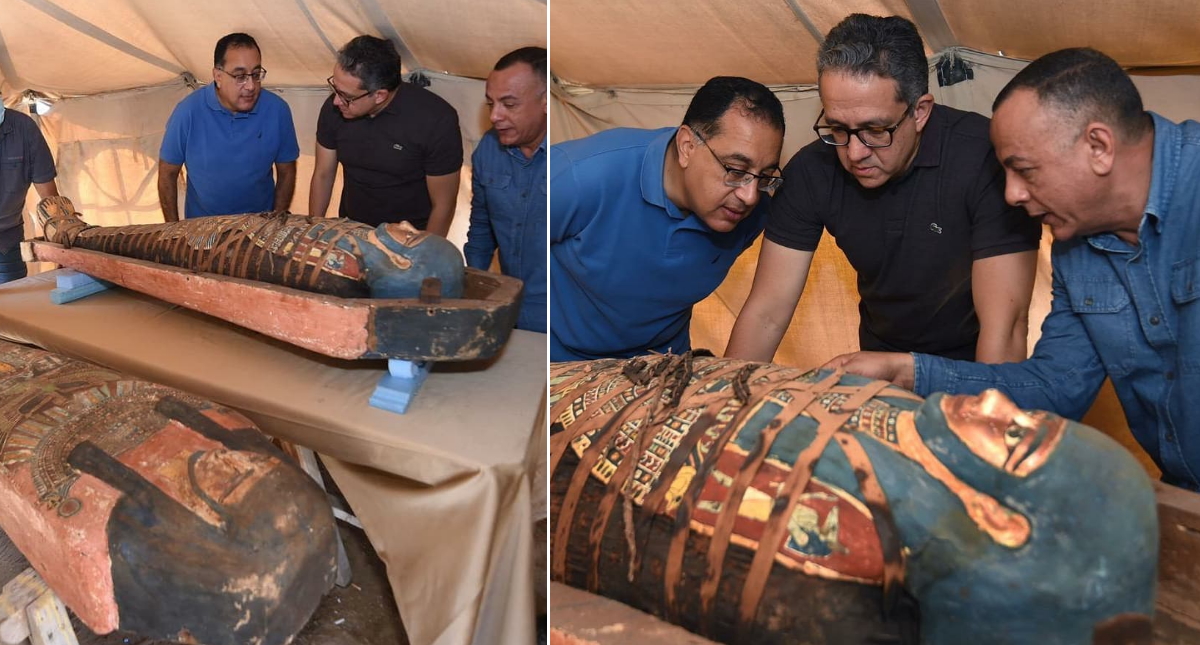 Egipto anuncia hallazgo de sarcófagos con más de 2 mil 500 años de antigüedad