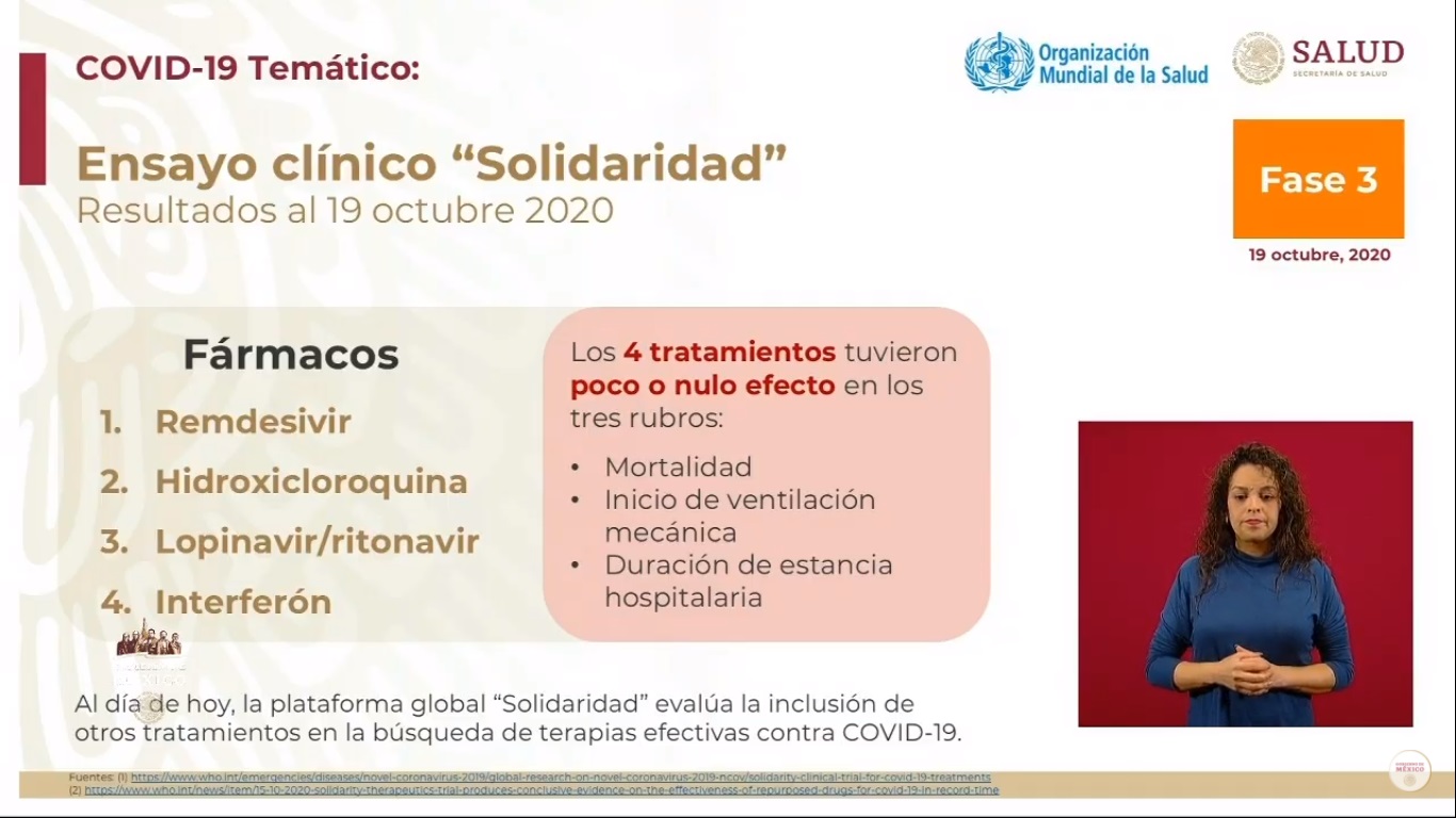 Reconoce Secretaría de Salud a la dexametasona como único tratamiento contra COVID-19 hasta ahora - ensayo-solidaridad-de-la-oms