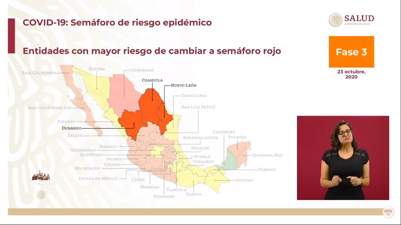 Chihuahua, primer estado que regresa a Semáforo Rojo; tres entidades más en riesgo de alcanzar alerta máxima - entidades-con-riesgo-a-pasar-a-semaforo-rojo-por-covid-19