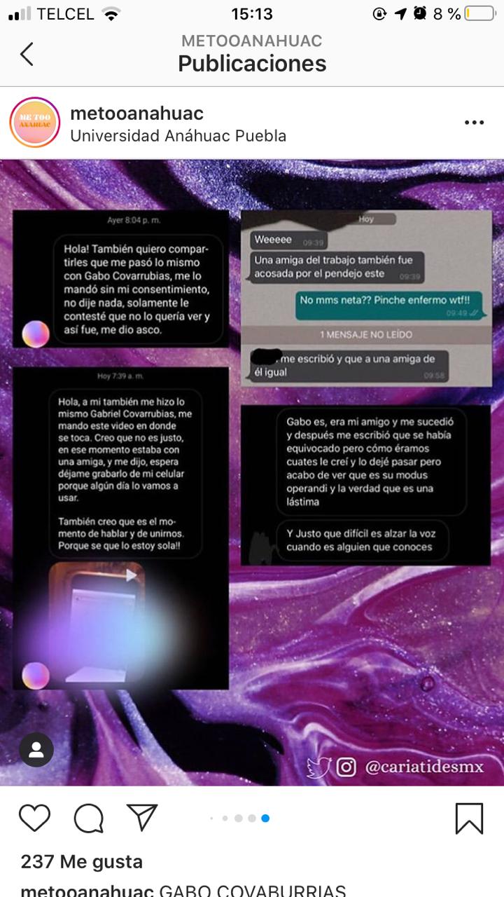 Denuncian por acoso a influencer y exalumno de Universidad Anáhuac Puebla - gabriel-covarrubias-02