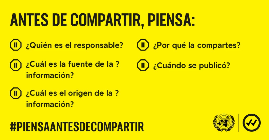 Misión de México ante la ONU reitera su apoyo a la iniciativa 'Verified' sobre información en redes sociales - iniciativa-piensa-antes-de-compartir
