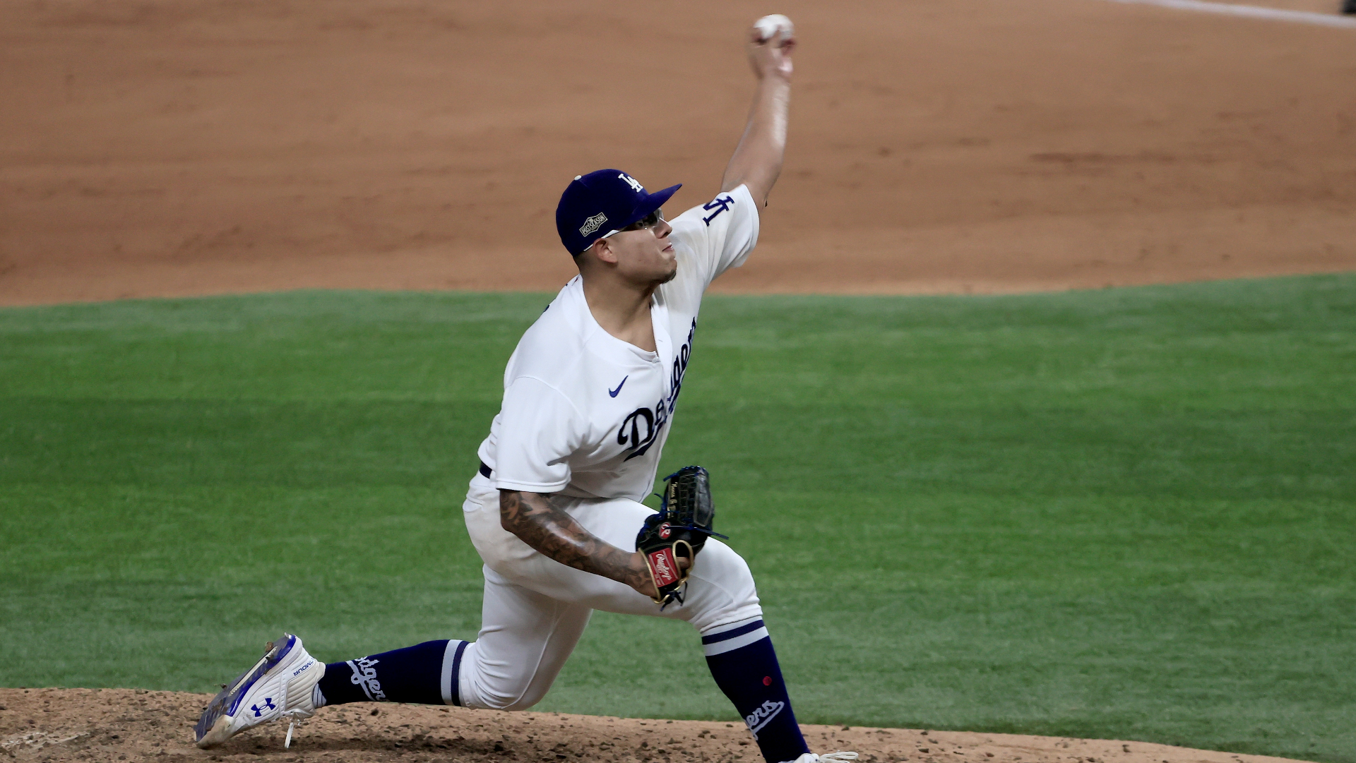 La reacción de Julio Urías tras llevar a Dodgers a la Serie Mundial