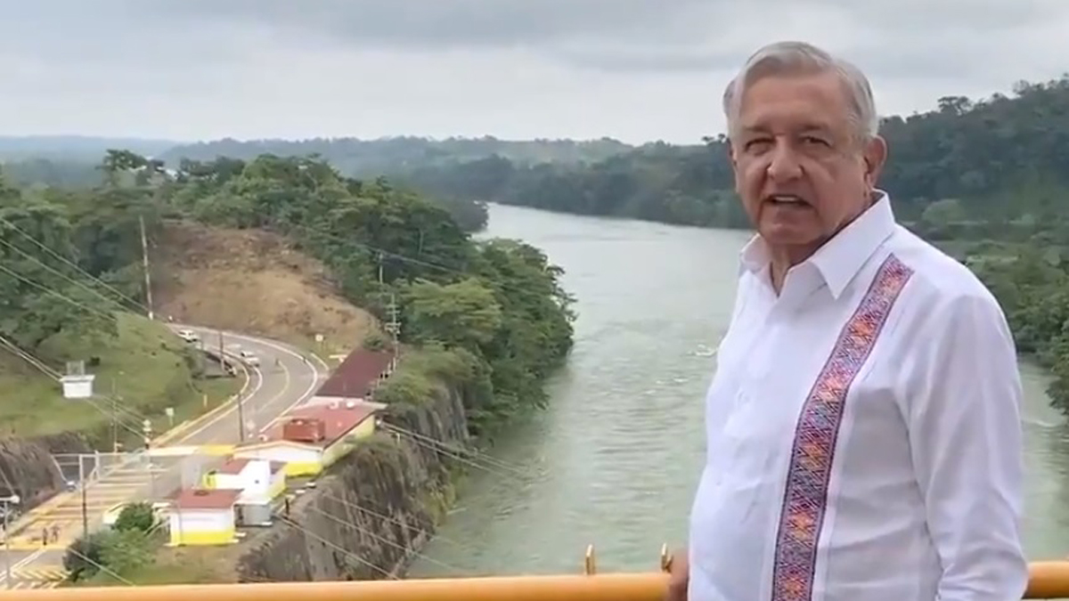 #Video Inaugura AMLO nuevo modelo de presas hidroeléctricas; evitará inundaciones en Tabasco
