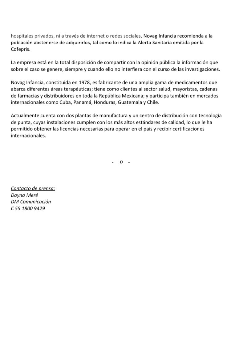 Novag lamenta robo de medicamentos oncológicos; garantiza abasto de fármacos - novag-comunicado-medicamentos-oncologicos-2