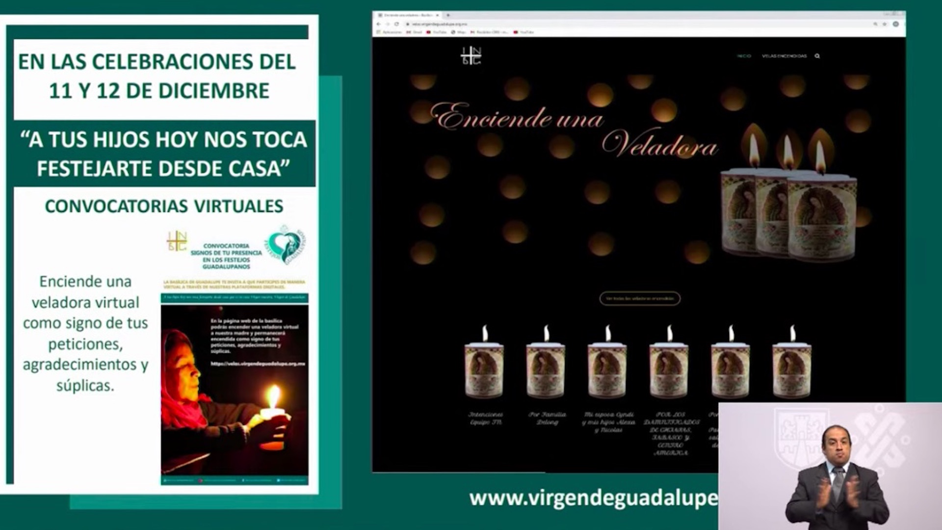 Llaman a celebrar a la Virgen de Guadalupe a través de colocación de veladoras e imágenes virtuales - basilica-veladoras