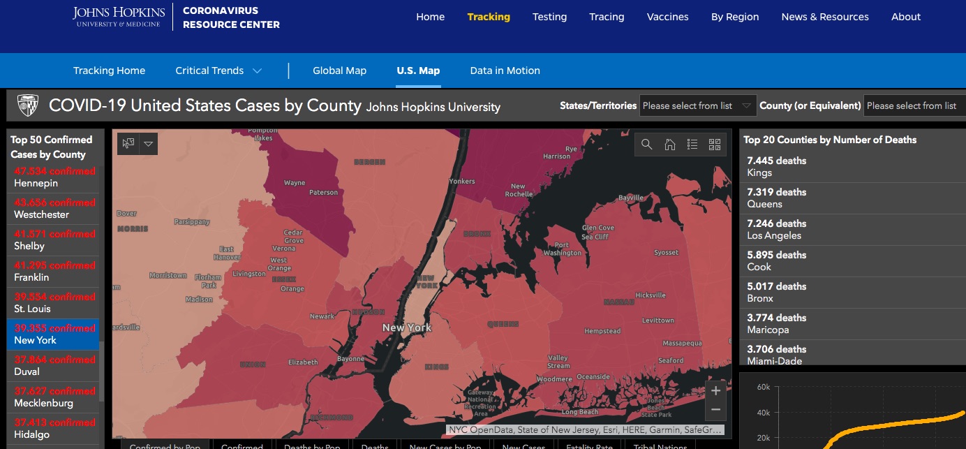 Trump asegura que ama Nueva York pero no enviará primeras dosis vacuna contra COVID-19 por su gobernador - casos-de-covid-19-nueva-york