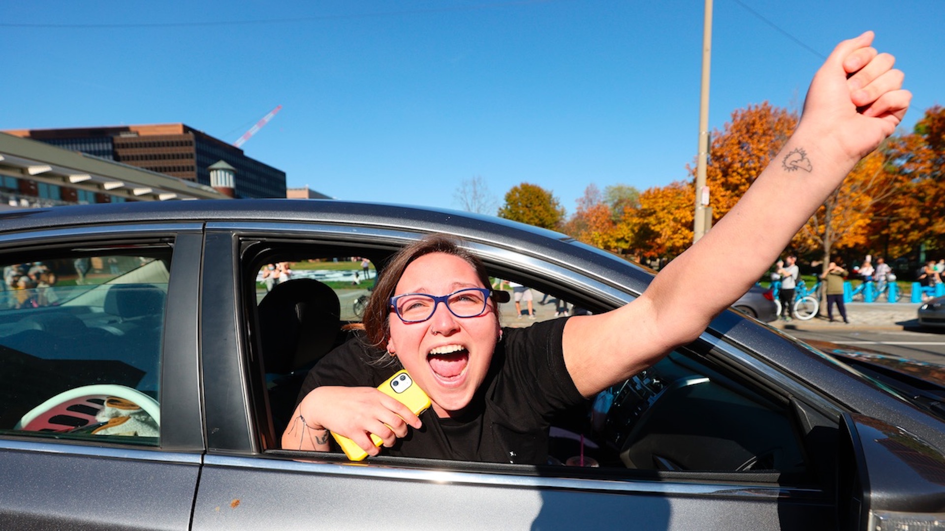 #Video Cientos de estadounidenses celebran, en las calles, el triunfo de Joe Biden