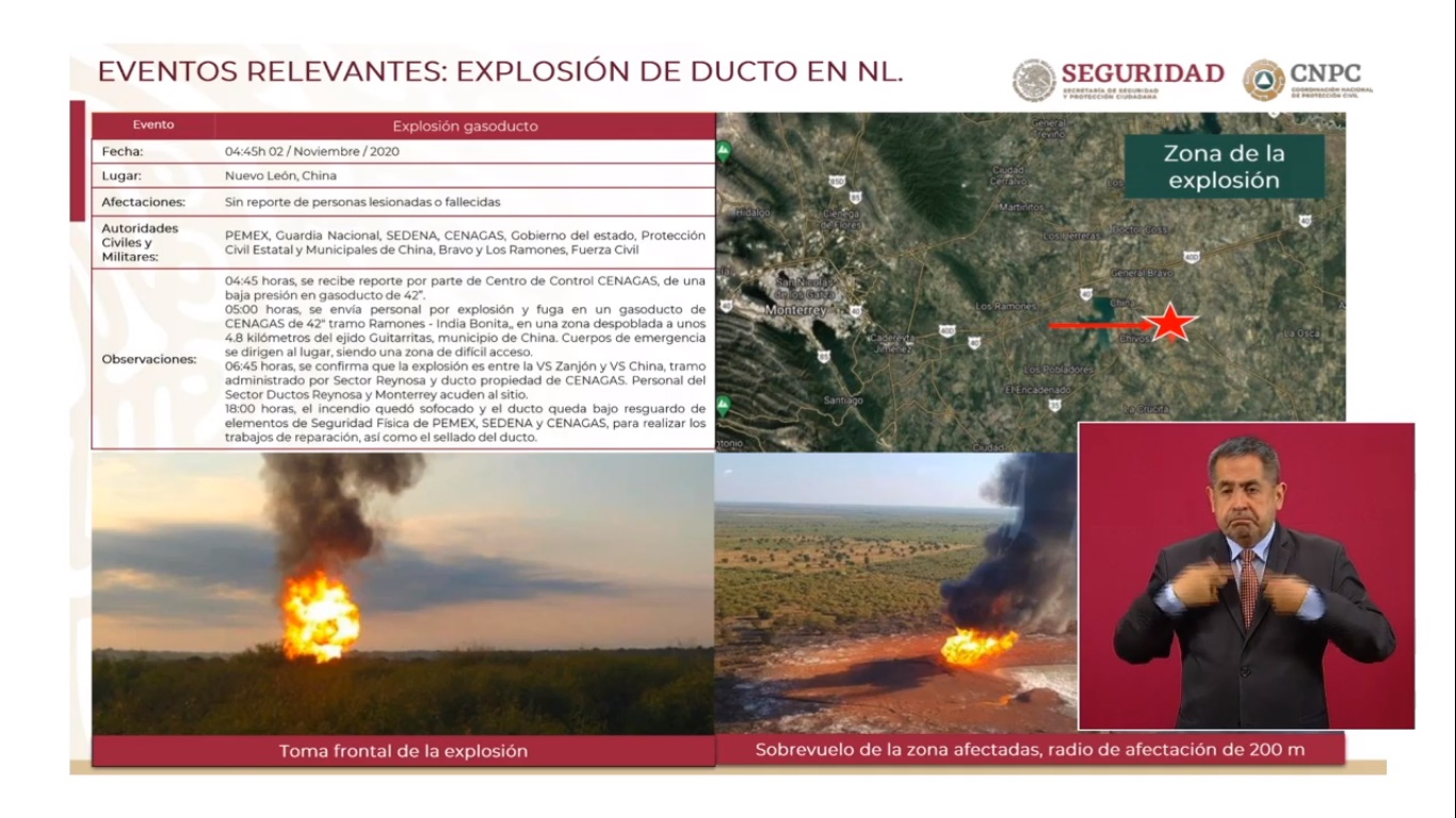 Lluvias por Frente Frío 9 en México marcaron récord histórico - explosion-de-ducto-en-nuevo-leon