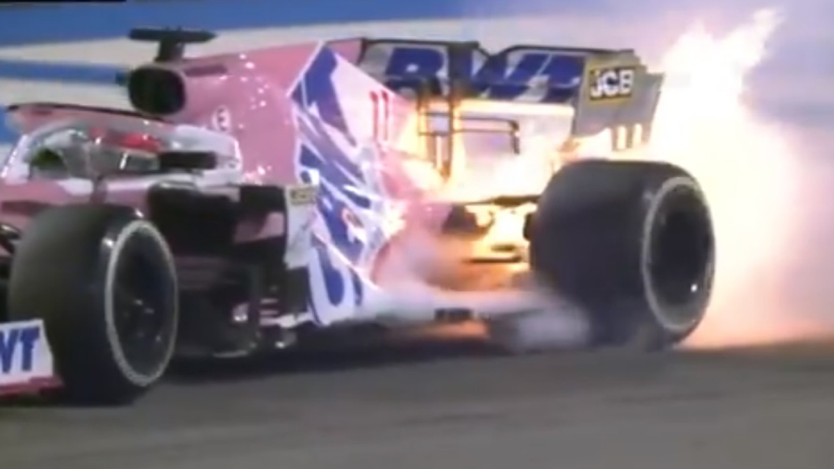 #Video ‘Checo’ Pérez abandona GP de Baréin por falla de su auto