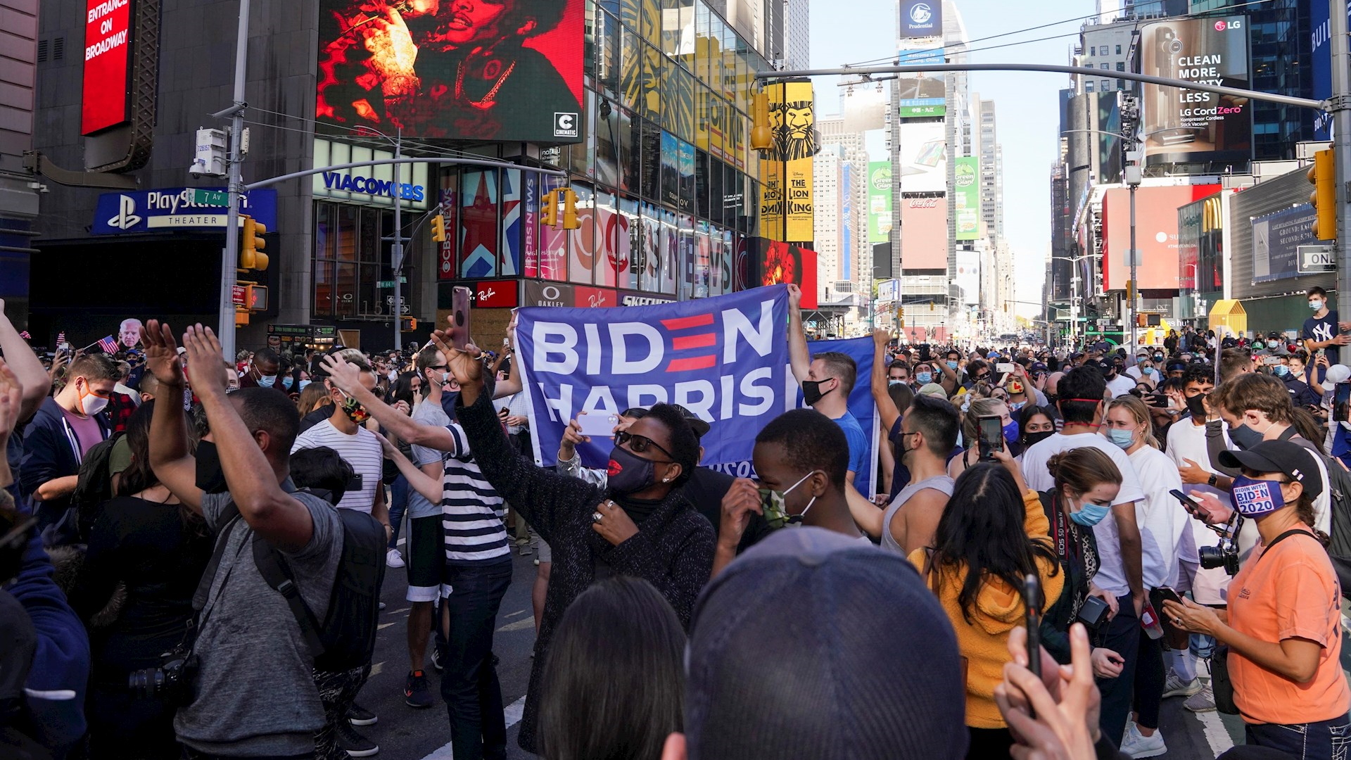 #FOTOS Así celebraron los estadounidenses la victoria de Joe Biden