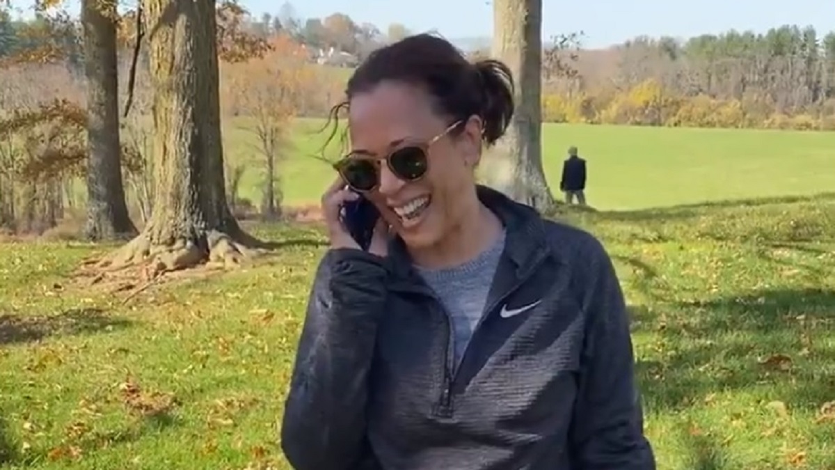 #Video La eufórica reacción de Kamala Harris tras victoria: “Lo hicimos, Joe”