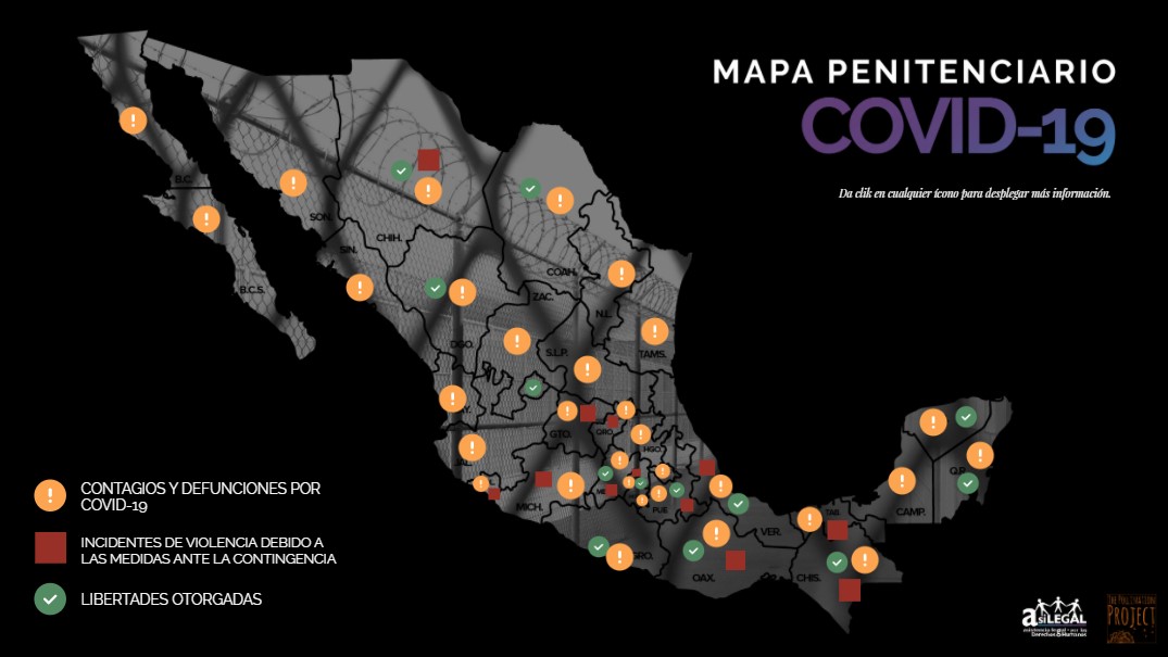 Advierte ONG crisis sanitaria en cárceles mexicanas por riesgo de rebrotes de COVID-19 - mapa-penitenciario-covid-19