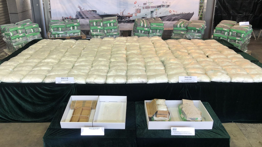 Hong Kong incauta su mayor alijo de metanfetaminas procedente de México
