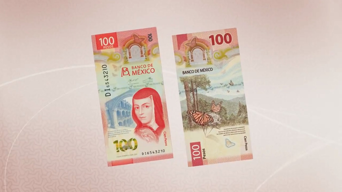 Sor Juana Inés de la Cruz, nueva imagen del billete de 100 pesos