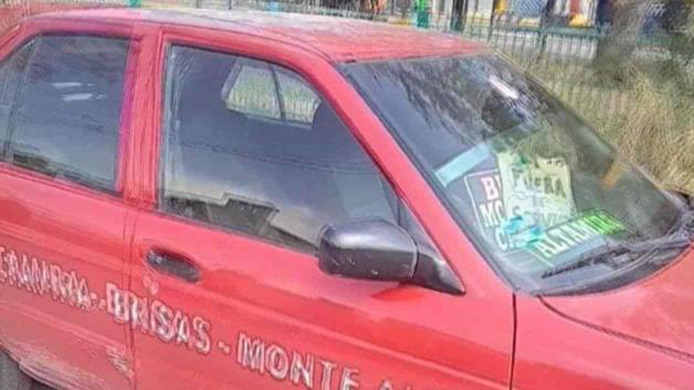 Joven se salva de secuestro en Tamaulipas al intentar saltar de taxi en movimiento - taxi-involucrado-en-intento-de-secuestro-de-joven-en-tamaulipas