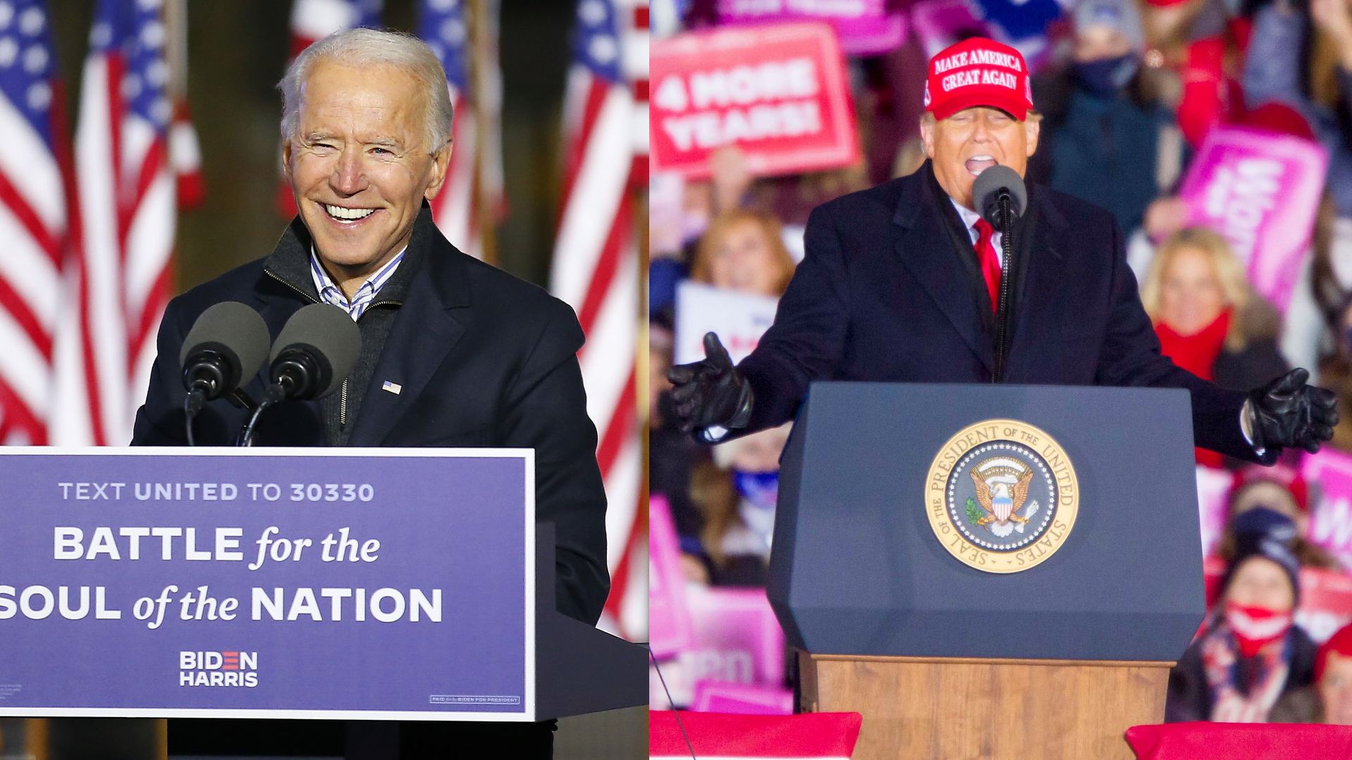 Cierre frenético de las campañas de cara a las elecciones en EE.UU.; Biden aventaja a Trump en encuestas