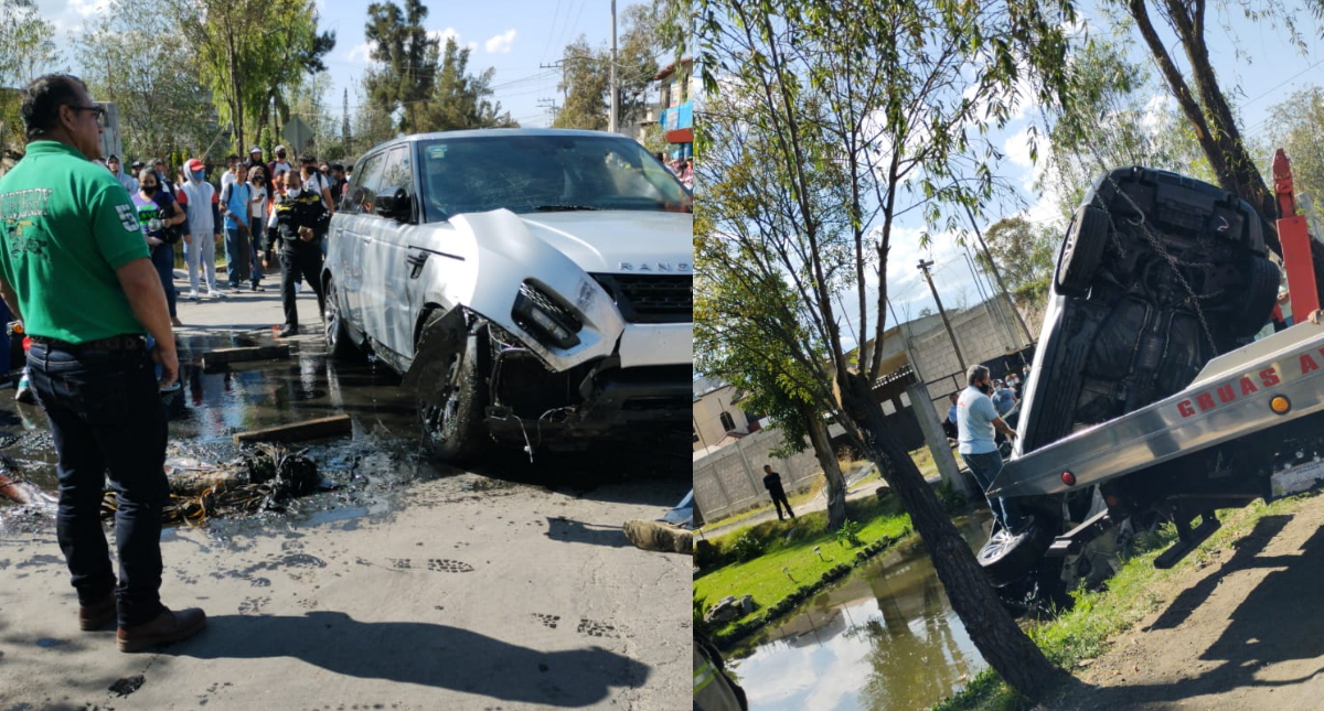 Conductor intenta esquivar auto, pierde el control y cae a canal en Xochimilco - caltongo-xochimilco-canal
