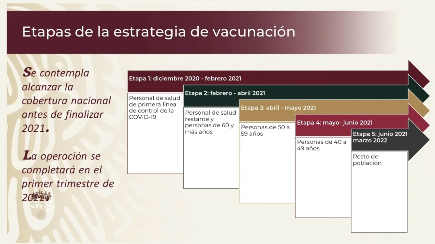 Presenta Gobierno el Plan Nacional de Vacunación contra COVID-19. Prometen que, en 2021, habrá cobertura nacional - etapas-vacunacion-mexco-covid19-coronavirus