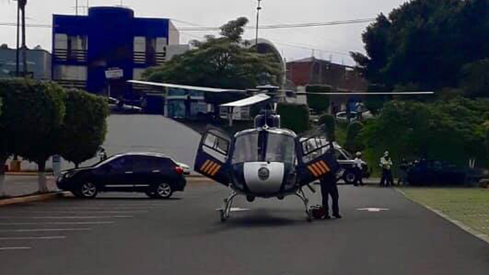Disparan delincuentes contra helicóptero de CES Morelos; oficial resulta herido
