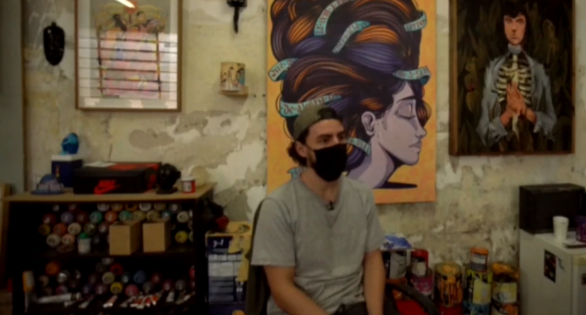 Inspirado por Goya y el azul, el grafitero Thales Pomb llena de color a Sao Paulo