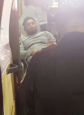 Cantante Manny Manuel sufre accidente vial en estado de ebriedad - manny-manuel-en-traslado-al-hospital-tras-choque