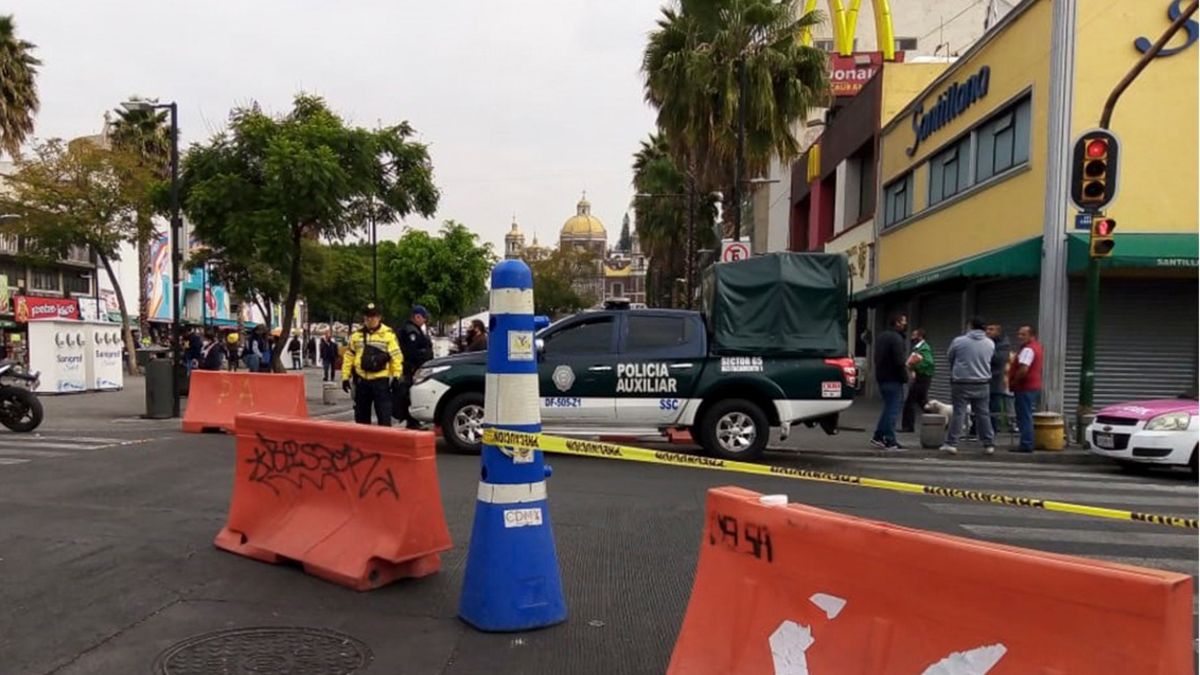 Atropellan a dos policías durante operativo en Basílica de Guadalupe