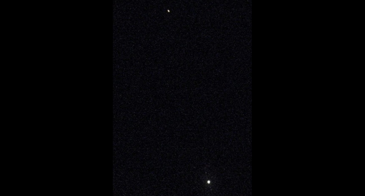 #VIDEO Así se ve la “Gran Conjunción” entre Júpiter y Saturno en el cielo nocturno