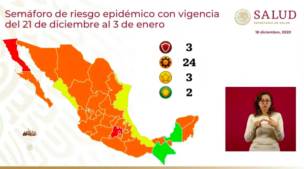 CDMX, Estado de México y Baja California, los tres estados en Semáforo Epidemiológico Rojo por COVID-19 - semaforo-epidemiologico-2