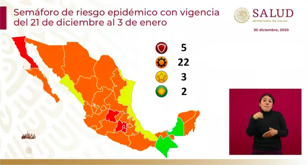 México vivió el segundo día con el registro más alto de muertes; hubo más de 12 mil contagios en las últimas 24 horas - semaforo-epidemiologico-4