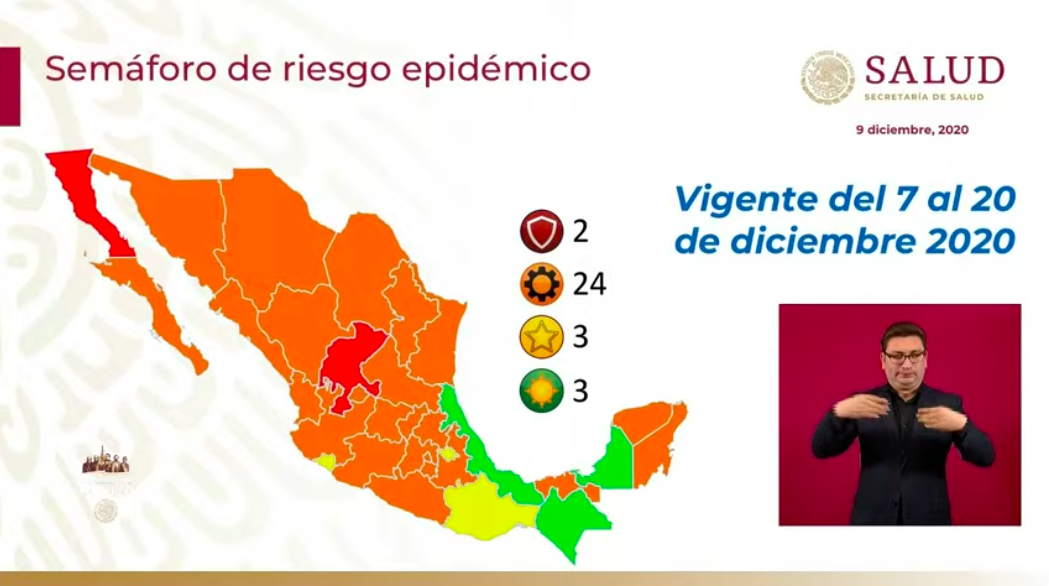 México suma otros 100 mil casos de COVID-19 en menos de dos semanas; se registraron casi 12 mil contagios y 781 muertes en las últimas 24 horas - semaforo-epidemiologico