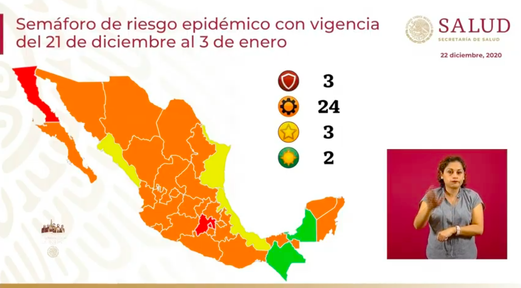 Nuevo récord de contagios de COVID-19 en México; más de 12 mil 500 casos el martes - semaforo-epideologioc