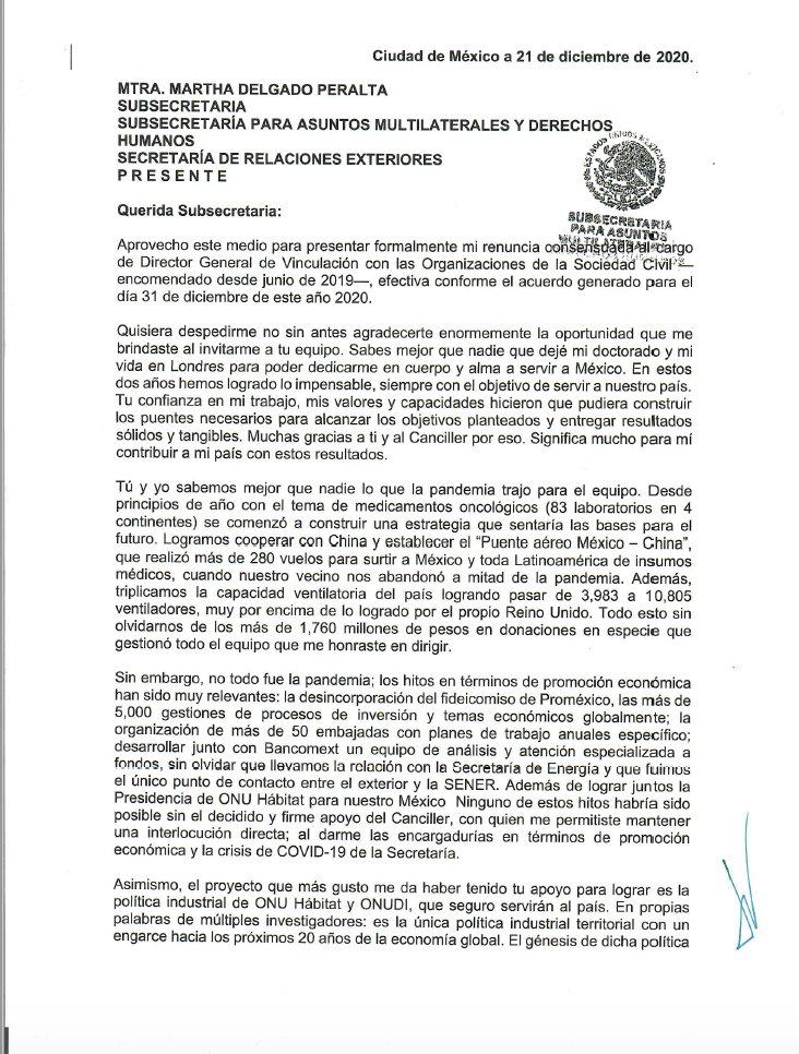 Renuncia Javier Jileta como Director General de Vinculación con organizaciones civiles en la SRE - whatsapp-image-2020-12-29-at-64149-pm