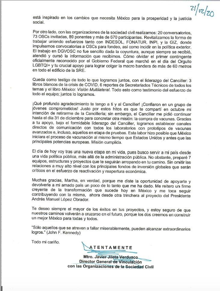Renuncia Javier Jileta como Director General de Vinculación con organizaciones civiles en la SRE - whatsapp-image-2020-12-29-at-64151-pm