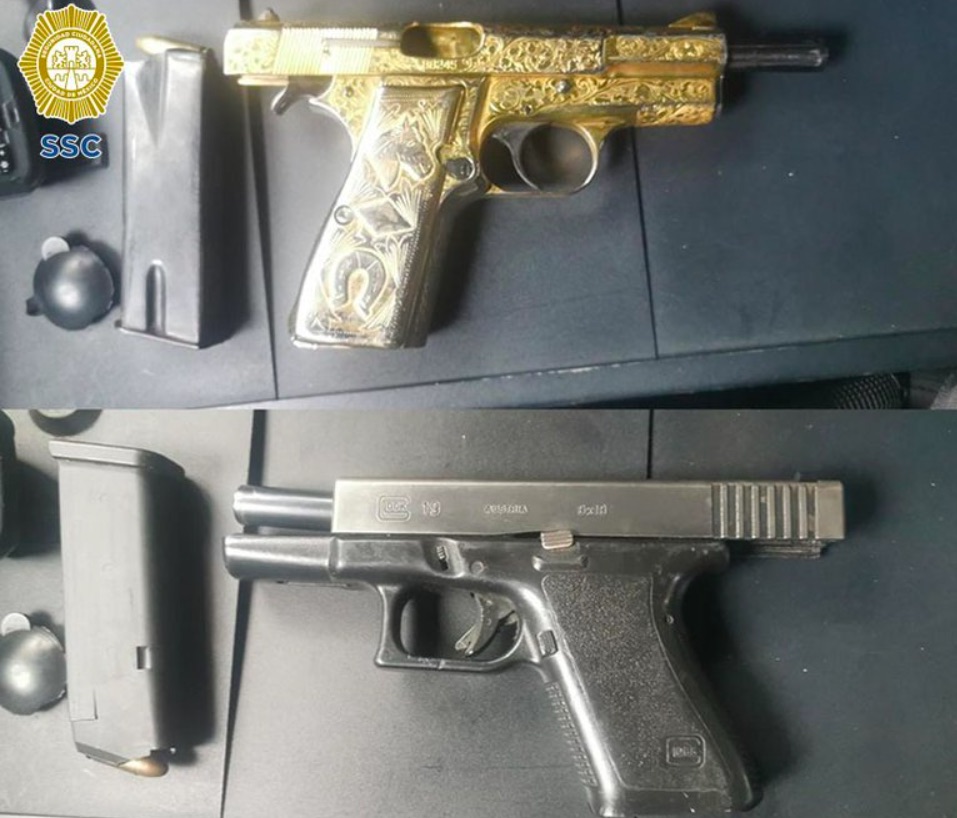 Detienen, en Polanco, a presunto integrante del Cártel de Sinaloa - armas-decomisadas