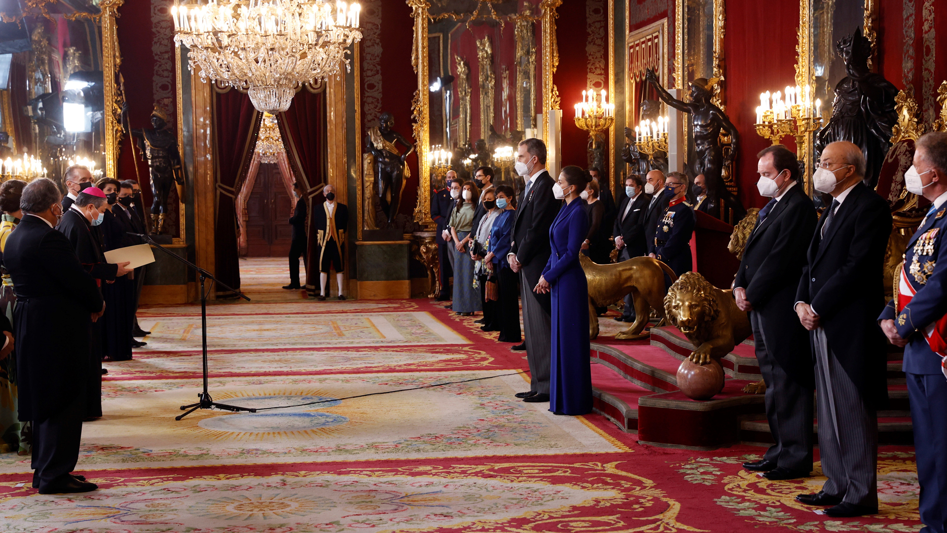 Rey de España anima a México a "realzar el pasado común" en Bicentenario de la Independencia - ceremonia-de-recepcion-al-cuerpo-diplomatico-de-espana