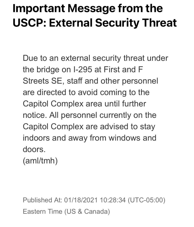 Cierran el Capitolio y sus inmediaciones por 'amenaza de seguridad externa' - comunicado-por-amenaza-de-seguridad-externa-en-el-capitolio