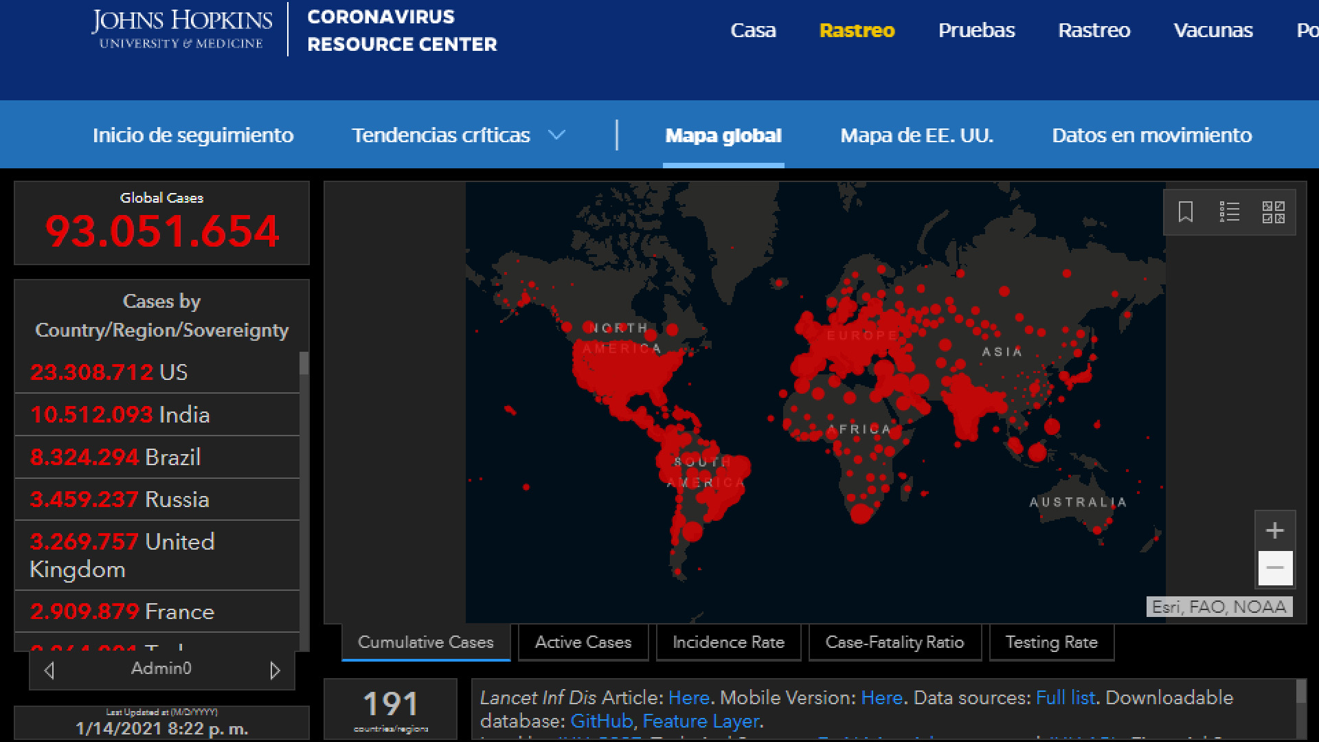 Estados Unidos suma 3 mil 882 muertes por COVID-19 en las últimas 24 horas - estados-unidos-suma-3-mil-882-muertes-por-covid-19-en-tan-solo-24-horas-foto-captura-de-pantalla