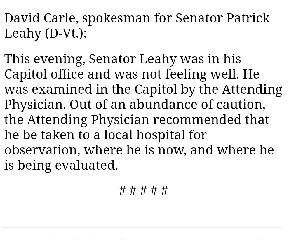 Hospitalizan a senador que presidirá juicio político contra Donald Trump - hospi