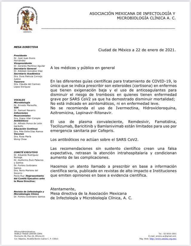 Infectólogos advierten que Ivermectina y Azitromicina no se recomiendan para pacientes asintomáticos de COVID-19 - ivermectina