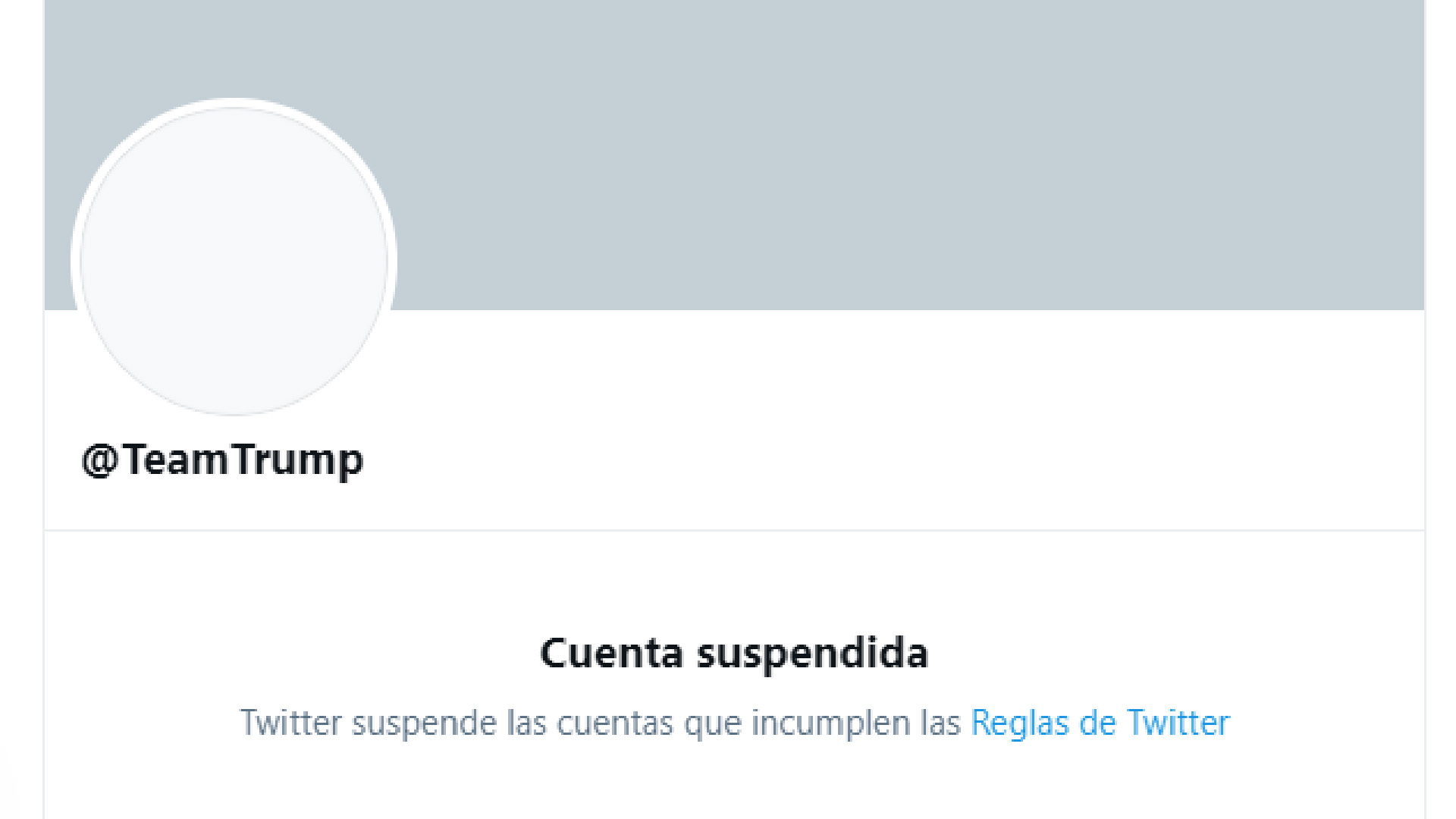 Twitter ahora cancela cuenta de la campaña de Trump - la-cuenta-del-equipo-de-campana-de-trump-suspendida-por-twitter-foto-captura-de-pantalla